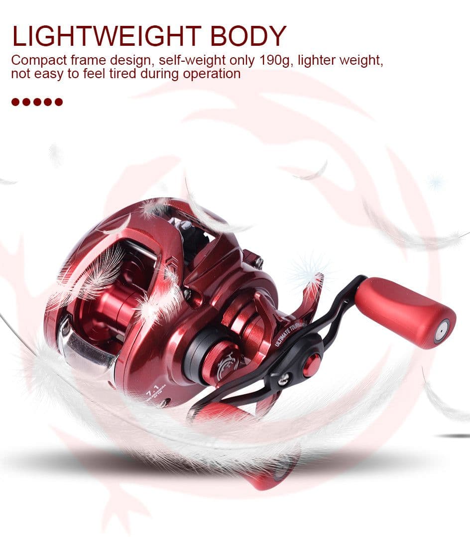 image-Fishing Reels 103H/103HL 7+1BB Gear Ratio 7.1:1 Max Drag 5kg Reel