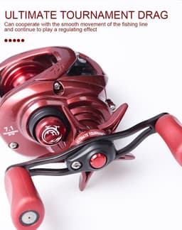 image-Fishing Reels 103H/103HL 7+1BB Gear Ratio 7.1:1 Max Drag 5kg Reel