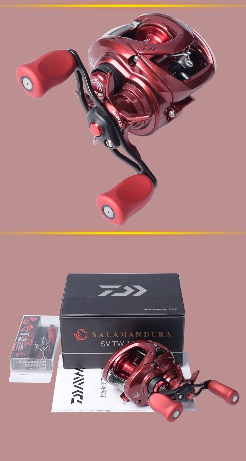 image-Fishing Reels 103H/103HL 7+1BB Gear Ratio 7.1:1 Max Drag 5kg Reel