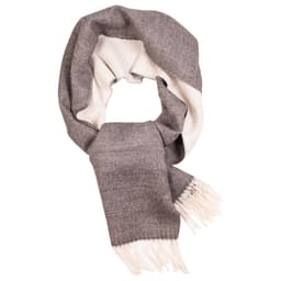 image-Great Natural Alpaca 100% Baby Alpaca scarf grey-white colour