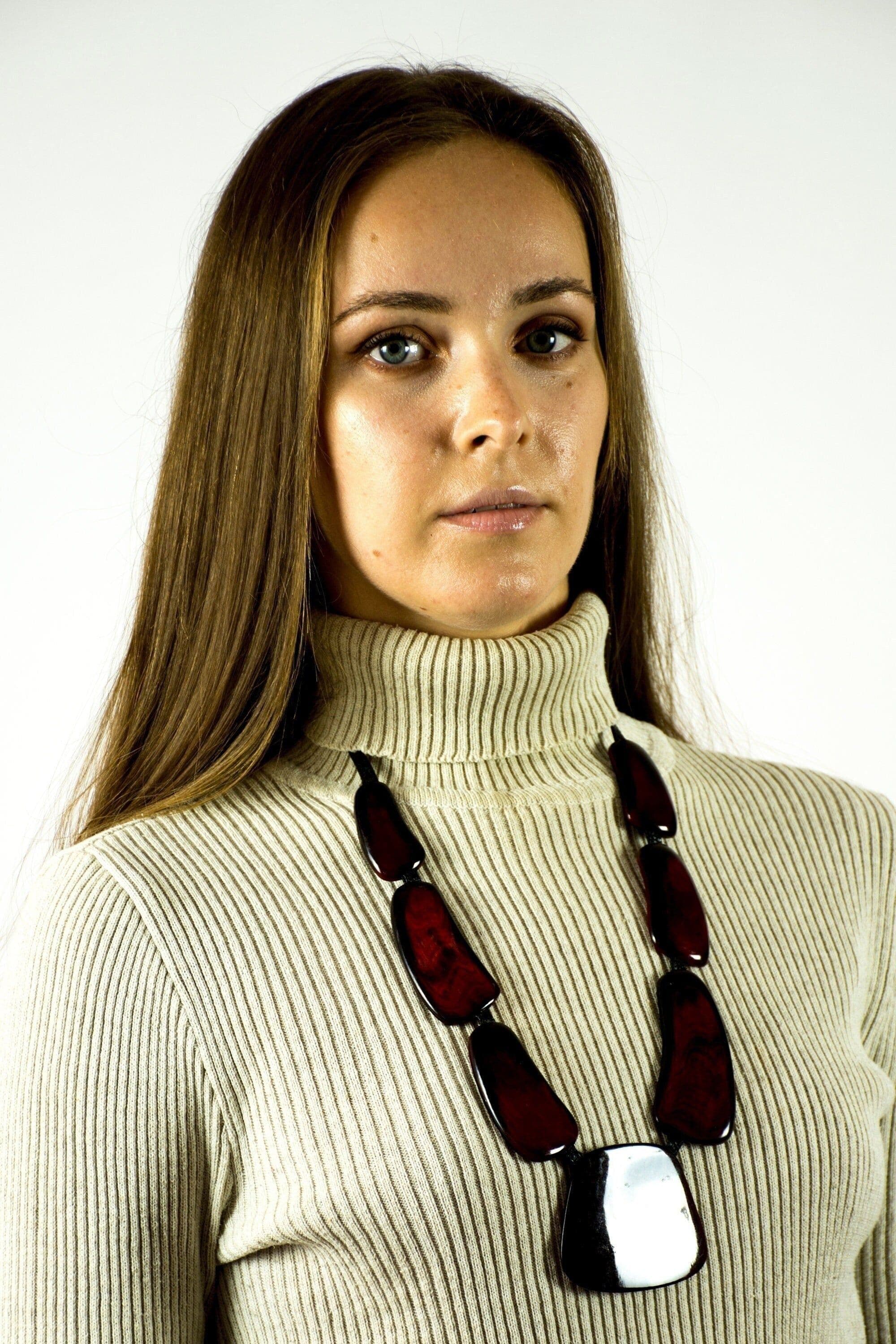 image-Red necklace for women