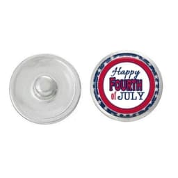 image-USA - Happy Fourth of July Snap - Compatible with Ginger Snap - Red