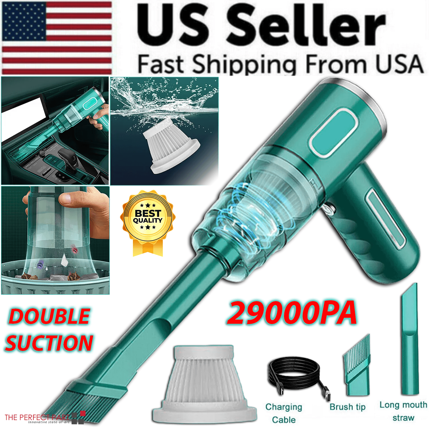 image-29000PA Cordless Hand Held Vacuum Cleaner Mini Portable Car Auto Home