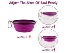 image-5" Portable and Foldable Small Dog Bowl-Purple set of 5