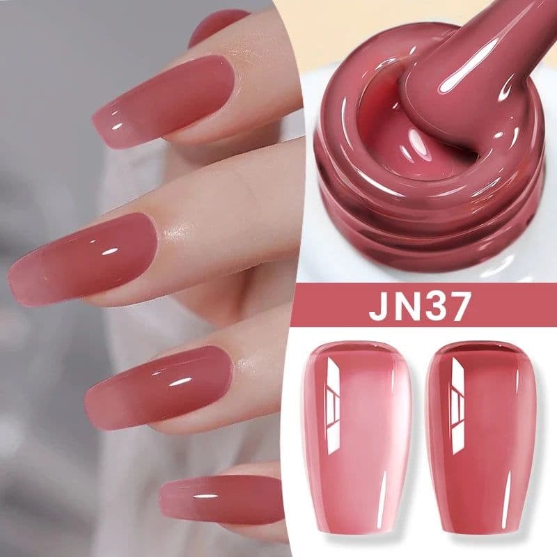 image-BORN PRETTY Milky White Jelly Nude Gel Nail Polish 10ml White Translucent Soak Off Gel Vernis Semi Permanent Need UV Light Cure