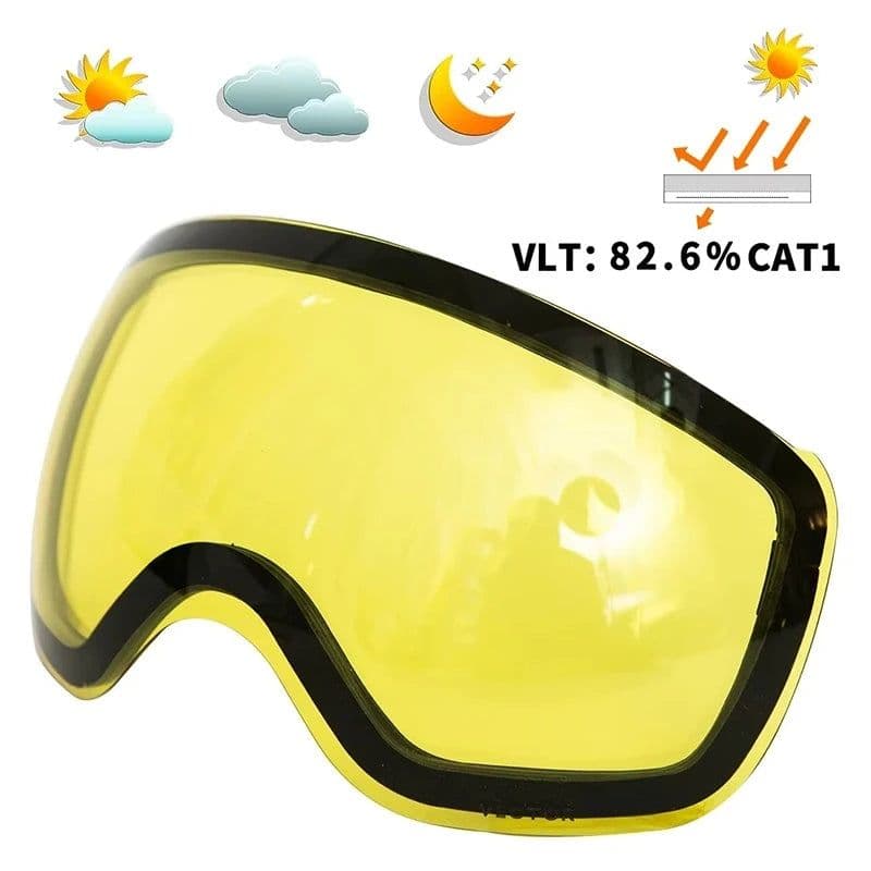image-VECTOR Ski Goggles Men Snowboard Glasses Women Winter Outdoor Snow Sunglasses UV400 Double Layers Lens Anti-Fog Skiing Goggles