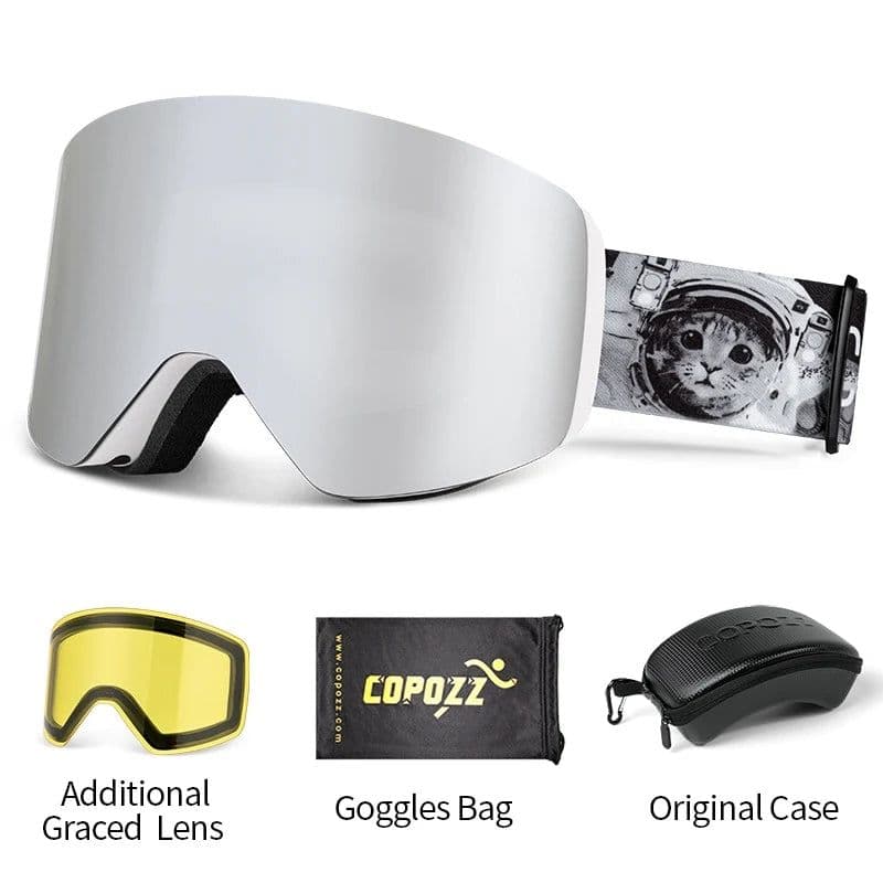 image-COPOZZ Professional Winter Ski Goggles Magnetic Quick-Change Double Layers Anti-Fog Snowboard goggles Men Women Ski Equipment