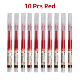 image-10Pcs/set High Quality Needle Type Gel Pens Straight Liquid Ballpoint Pen Kawaii Stationery School Office Supplies Writing