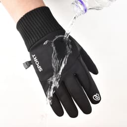 image-Men Winter Gloves Thermal Waterproof Cycling Motorcycle Gloves Full Finger TouchScreen Outdoor Running Skiing Gloves Non-slip