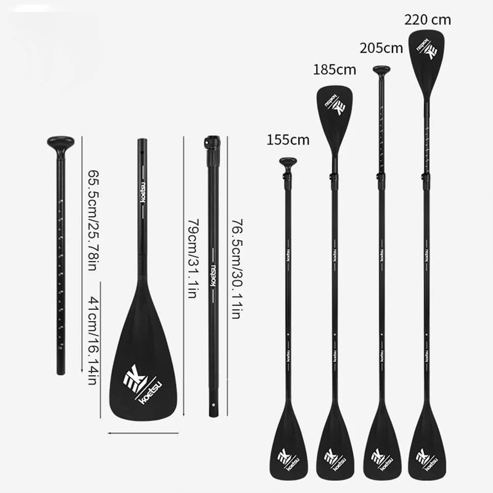 image-3/4-PieceSingle Double Ended Paddles Adjustable SUP Paddle Aluminum Alloy Boat Paddle Portable Retractable SUP Paddle