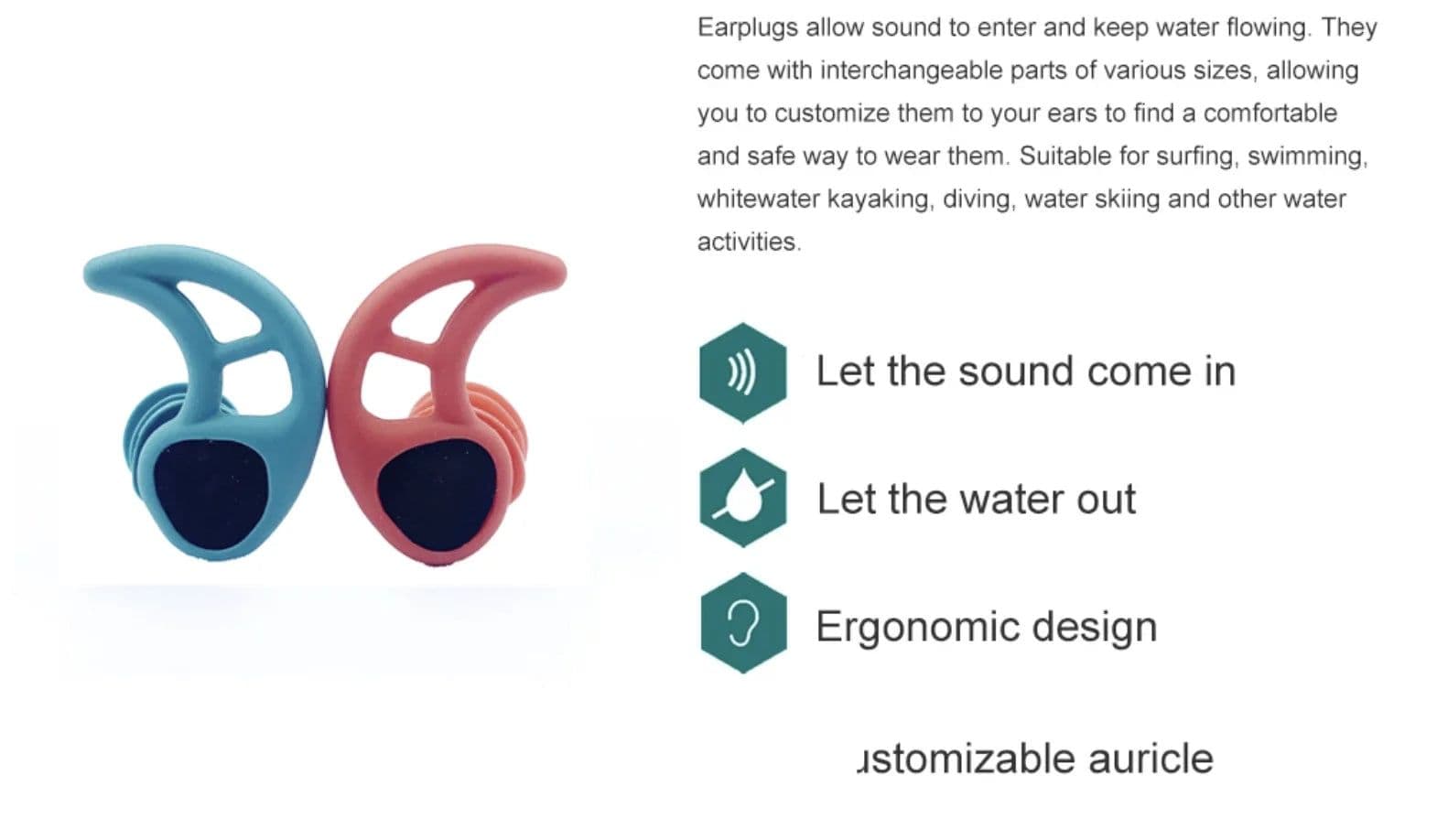 image-Swimming Ear Plugs Soft Silicone Sound Waterproof Earplugs Diving Water Surf Swim Water Proof Touch Ear Buds Snorkeling Set