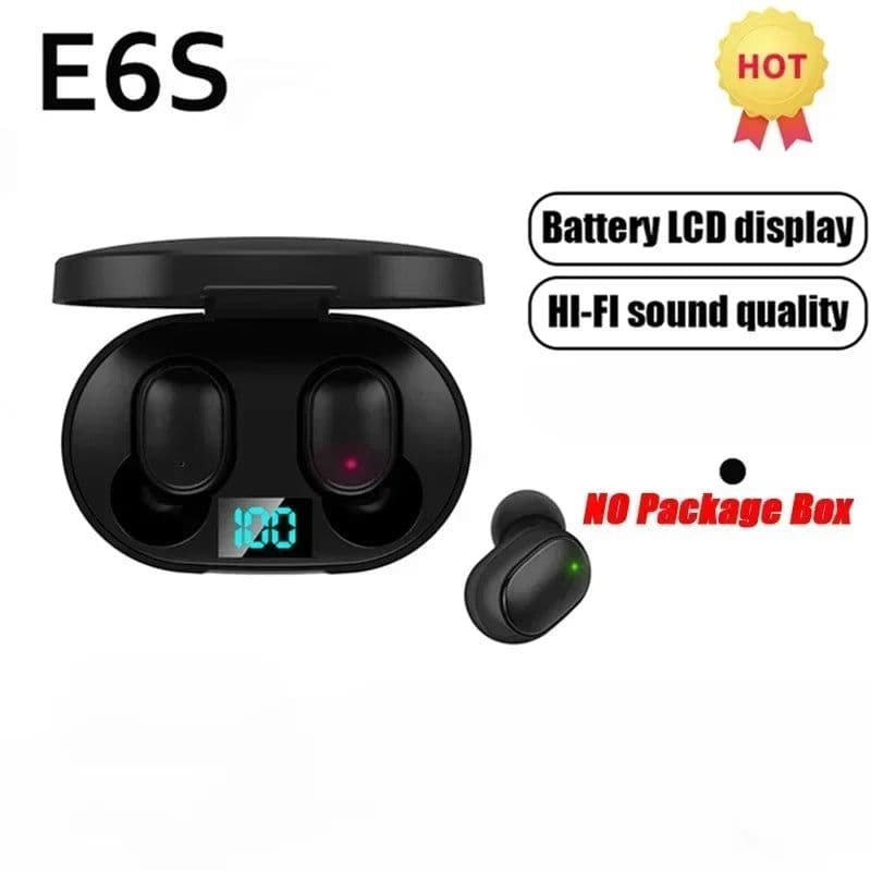 image-E6S Wireless Bluetooth Earphones TWS Bluetooth Headset Wireless Earbuds Noise Cancelling Earphones with Microphone Headphones
