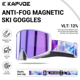 image-KAPVOE Photochromic Men Women Outdoor Sports Ski goggles Anti-fog Snowboarding Snowmobile Glasses UV400 Teen Charistmas Cycling