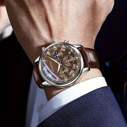 image-GENEVA High Quality Men's Luxury Belt Fashion Quartz Watch Men Round Business Student Sport Waterproof Glow Clock