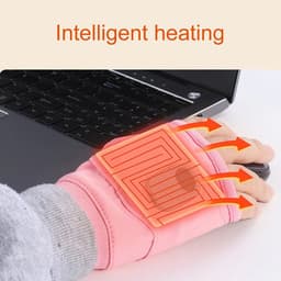 image-Electric Heated Gloves Winter Moto Riding Thermal Gloves 360 Degree Heating Thermal Heated Gloves Fingerless Thermal Hand Warmer