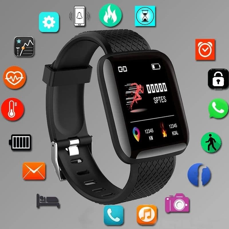 image-Smartwatch Men Women Wristwatches Smart Watch Message Fitness Monitor Bracelet Birthday Gift Electronic Clock For Android IOS