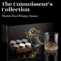 image-Whiskey Chilling Stones Gift Set With 2 Signature Crystal Glasses