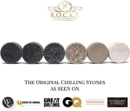 image-Whiskey Chilling Stones Gift Set With 2 Signature Crystal Glasses