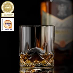 image-Whiskey Chilling Stones Gift Set With 2 Signature Crystal Glasses