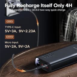 image-QOOVI Power Bank 20000mAh Portable PD 20W Fast Charging Poverbank Mobile Phone External Battery Powerbank For iPhone 13 Xiaomi