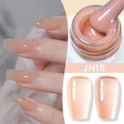 image-BORN PRETTY Milky White Jelly Nude Gel Nail Polish 10ml White Translucent Soak Off Gel Vernis Semi Permanent Need UV Light Cure
