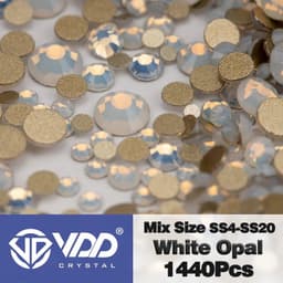 image-VDD SS4-SS20 Mix Size Clear Crystal Non-Hotfix Gold FlatBack Rhinestones Decorations DIY Glitter Stones 3D Nail Art Accessories