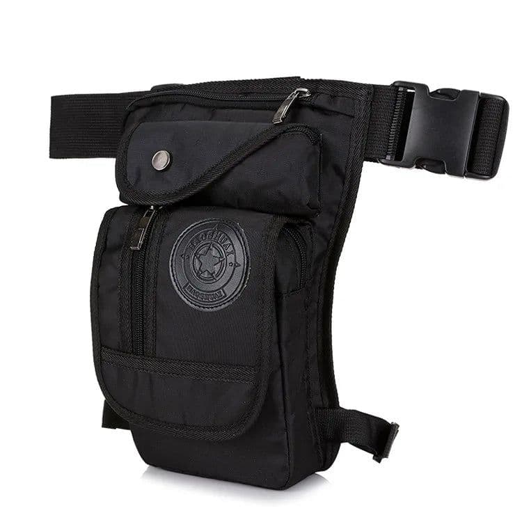 image-High Quality Men's Canvas Drop Leg Bag Military Motorcycle Multi-purpose Messenger Shoulder Bags Belt Hip Bum Waist Fanny Pack