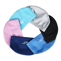 image-Waterproof PU Fabric Swim Cap Swimming Pool Accessories Water Sport Protect Ear Long Hair Bath Hat Plus Size for Men Women Adult