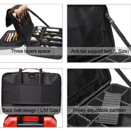 image-New Fashion Women Cosmetic Bag Travel Makeup Professional Make Up Box Cosmetics Pouch Bags Beauty Case For Makeup Artist