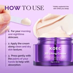 image-3D Face & Neck Lifting Cream,Skin Deep Hydration Firming Moisturizing Nourishing Anti-Aging,Improve Elasticity,Korean Skincare