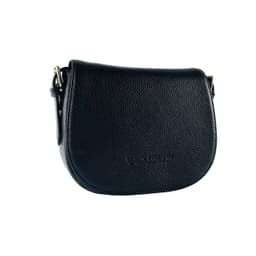 image-RB1002A | Borsa a Tracolla in Vera Pelle Made in Italy con Tracolla removibile in pelle e attacchi con fibbie in metallo Oro Lucido - Colore Nero - Dimensioni: cm 26 x 20 x 10