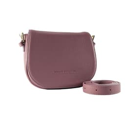image-RB1002AZ | Borsa a Tracolla in Vera Pelle Made in Italy con Tracolla removibile in pelle e attacchi con fibbie in metallo Oro Lucido - Colore Rosa Antico - Dimensioni: cm 26 x 20 x 10
