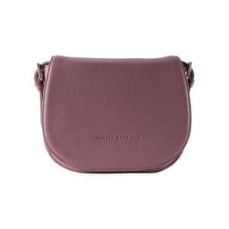 image-RB1002AZ | Borsa a Tracolla in Vera Pelle Made in Italy con Tracolla removibile in pelle e attacchi con fibbie in metallo Oro Lucido - Colore Rosa Antico - Dimensioni: cm 26 x 20 x 10