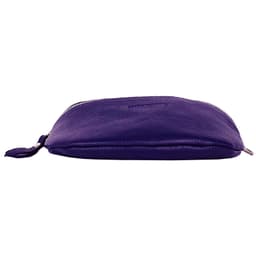 image-RB1015Y | Marsupio con tracolla removibile in Vera Pelle Made in Italy. Attacchi con moschettoni in metallo Nickel Lucido - Colore Viola - Dimensioni: 24 x 14 x 7