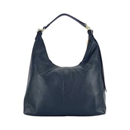 image-RB1017A | Borsa Donna a spalla Morbida in Vera Pelle Made in Italy con manico singolo e tracolla removibile. Attacchi con moschettoni in metallo Oro Lucido - Colore Nero - Dimensioni: cm 36 x 40 x 13