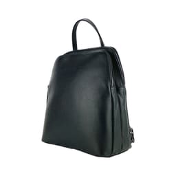 image-RB1018A | Zaino Donna Doppio scomparto in Vera Pelle Made in Italy con spallacci regolabili. Accessori in metallo Canna di Fucile - Colore Nero - Dimensioni: cm 26 x 30 x 14,5