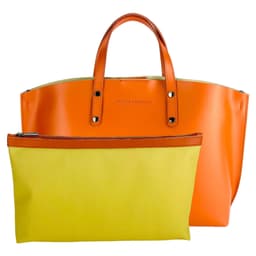 image-RB1024AM | Borsa Donna a Mano in Vera Pelle Made in Italy con tracolla removibile. Sacca grande interna estraibile. Accessori Canna di Fucile Lucido - Colore Paprika - Dimensioni: cm 48x31x11