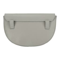 image-RB1027BO | Borsa Donna a Bandoliera stondata in Vera Pelle Made in Italy. Tracolla removibile e regolabile in pelle. Accessori Nickel Lucido - Colore Ghiaccio - Dimensioni: cm 25 x 15 x 9
