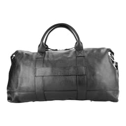 image-RB1029A | Borsone da Viaggio in Vera Pelle Made in Italy con Tracolla regolabile e removibile. Chiusura con lampo e Accessori in metallo Nickel Lucido - Colore Nero - Dimensioni: cm 57 x 26 x 24