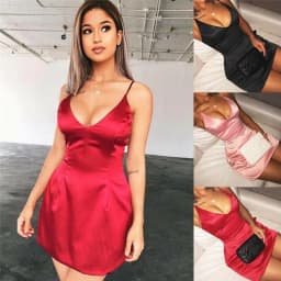 image-Women Summer Dress Sheath Comfortable Sexy Sleeveless Spaghetti Strap