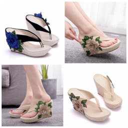 image-Woman Slippers Lady Home Slippers Casual Beach Flip Flops Sandals