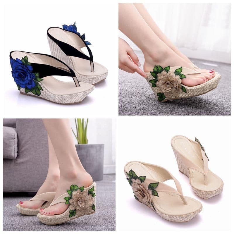 image-Woman Slippers Lady Home Slippers Casual Beach Flip Flops Sandals