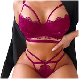 image-Y2k Bandage Three-point Set Lace Swimsuit Famale Underwear Bandage
