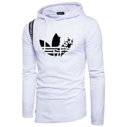 image-Autumn and winter leisure sports printing pullover hooded European and