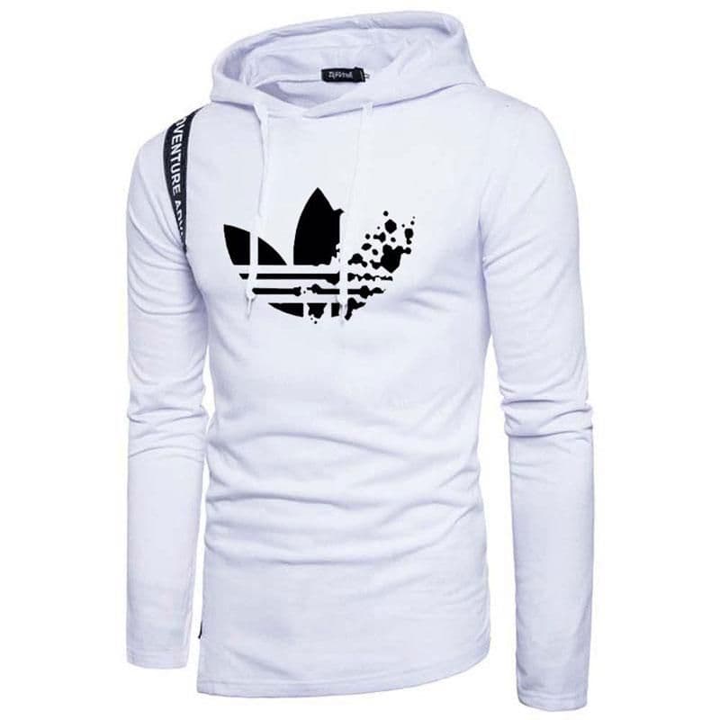 image-Autumn and winter leisure sports printing pullover hooded European and