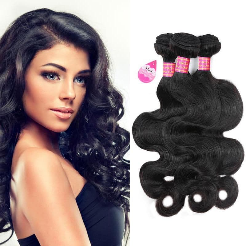 image-Cheap 8A Body Wave Virgin Human Hair Extensions Brazilian Peruvian