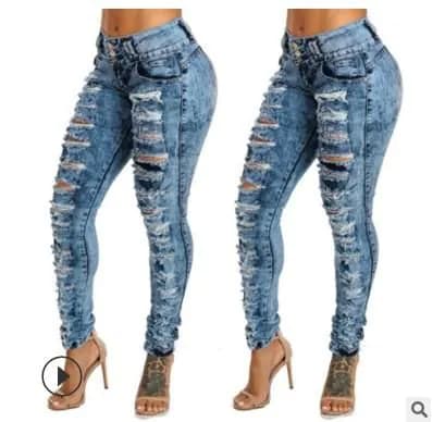 image-For cross-border Penghao quality jade waist hip and tight jeans