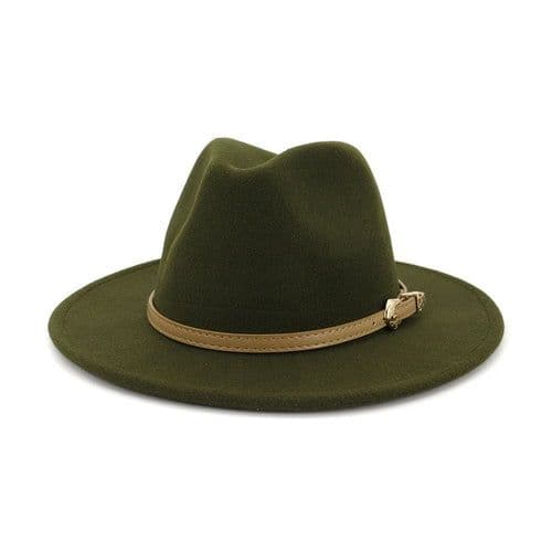 image-2020 Autumn Winter Women Men Wool Felt Panama Hat Jazz Fedora Bowler