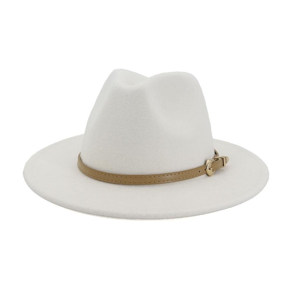 image-2020 Autumn Winter Women Men Wool Felt Panama Hat Jazz Fedora Bowler