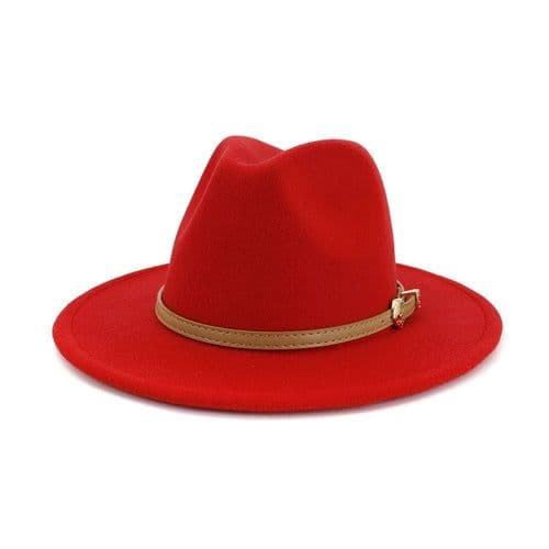 image-2020 Autumn Winter Women Men Wool Felt Panama Hat Jazz Fedora Bowler